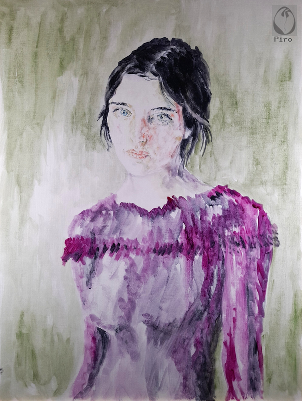oil on paper - olio su carta di Piro